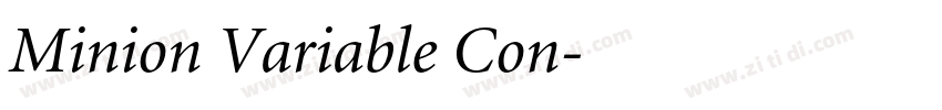 Minion Variable Con字体转换